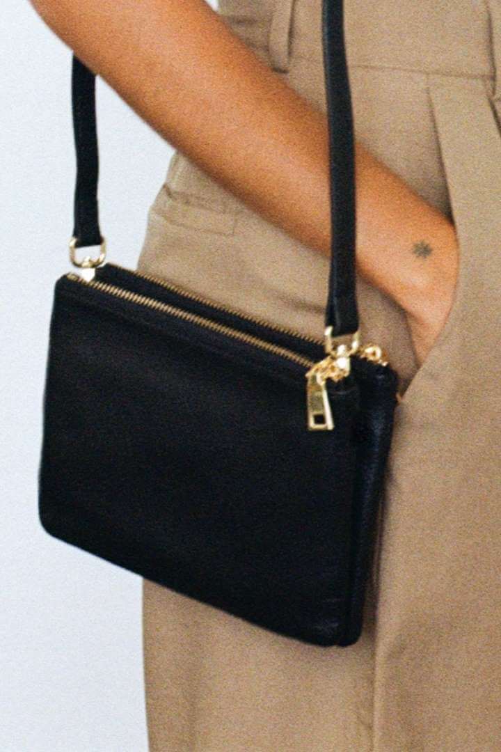 Image of Double Pouch Bag | Black Gold