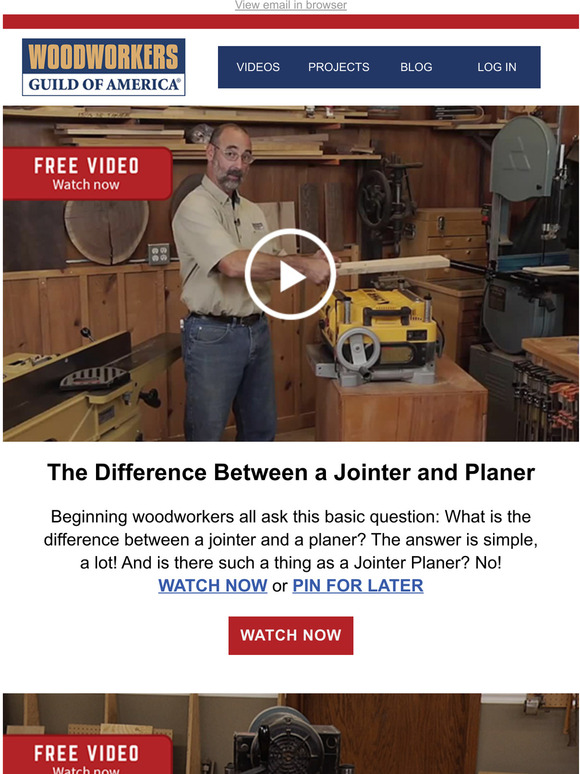 Woodworkers Guild of America The Difference Between a Jointer and