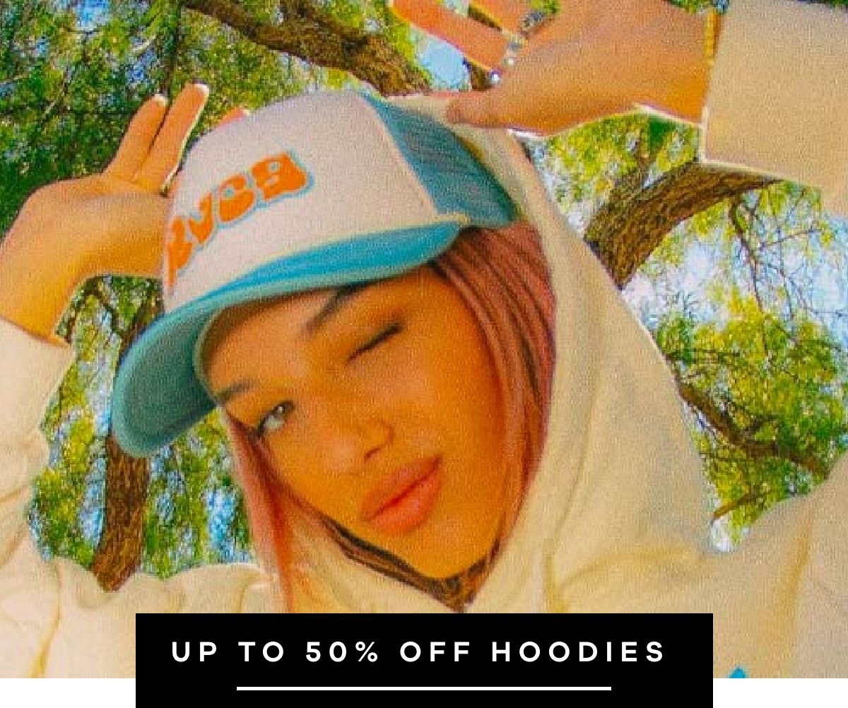 Up to 50% off Hoodies