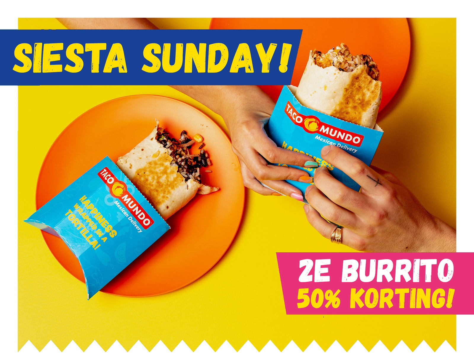 Burrito: 2e Burrito, 50% korting 