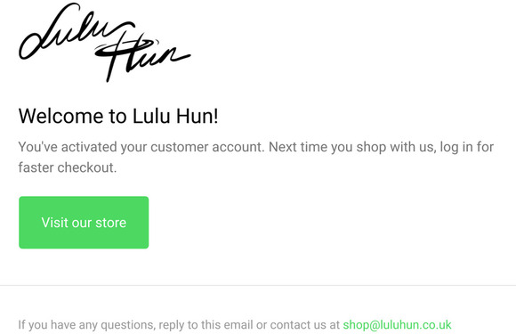 Customer account confirmation