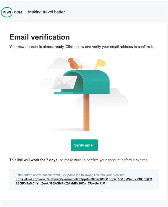 Verify your email