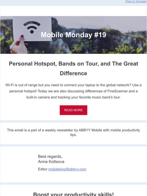 Mobile Monday #19: Personal Hotspot, Bands on Tour, and The Great Difference