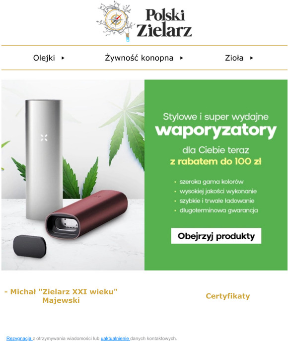 Waporyzacja w dobrym stylu  Oszczd do 100z! 