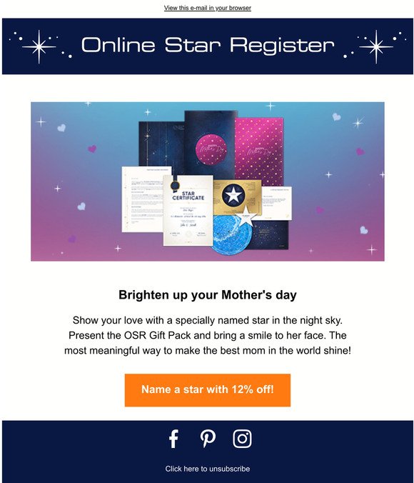 12% off: A star for Mother's Day