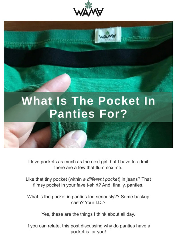 WAMA Underwear What Is The Pocket In Panties For? Milled