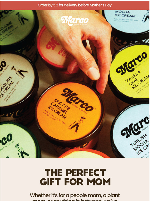 Marco Ice Cream: The Perfect Mother's Day Gift!