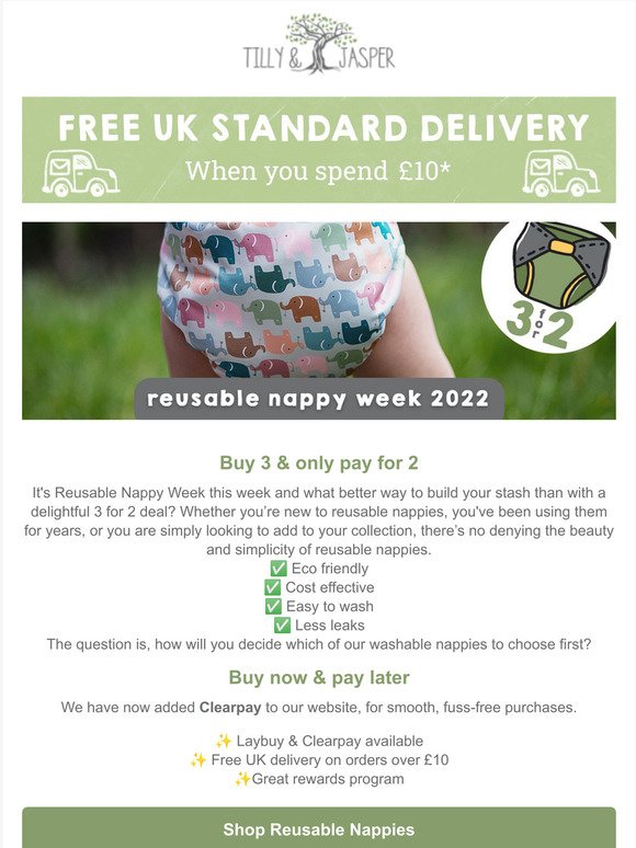 3 for 2 on Reusable Nappies