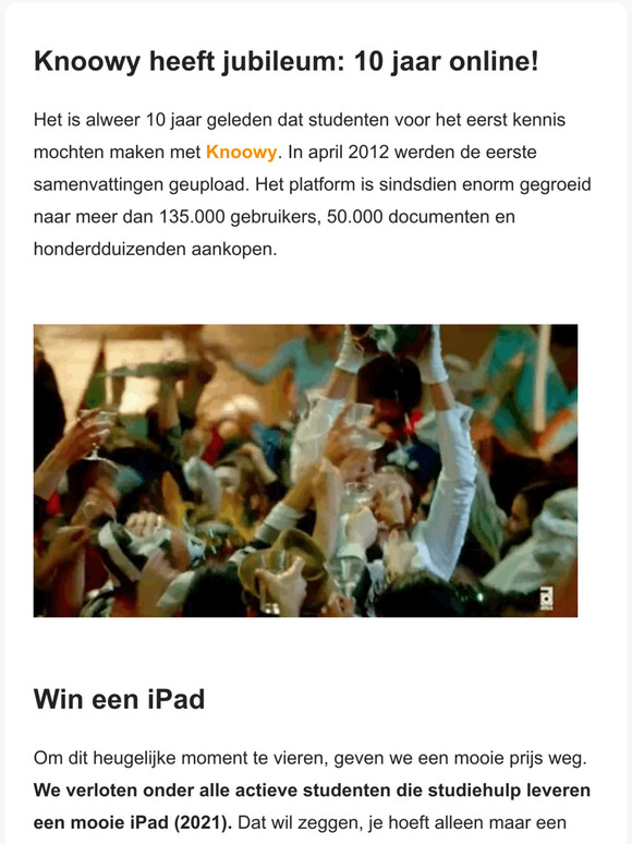 Knoowy 10 jaar! Win een iPad!