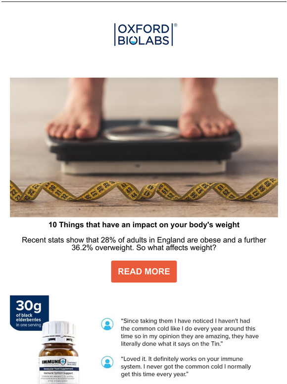 10 Things That Have an Impact on Your Body's Weight - Oxford Biolabs updates