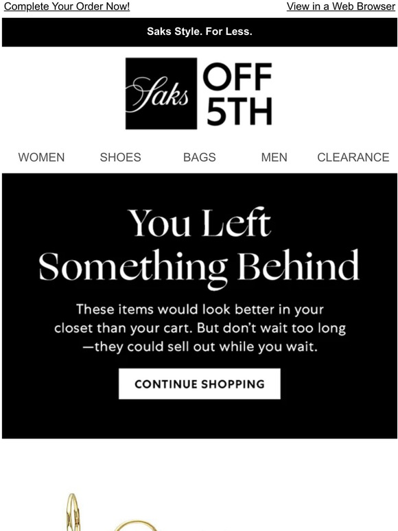 Saks Fifth Avenue Don't Your Sonatina item is waiting at