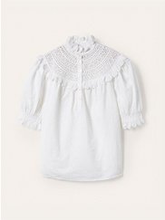 Top manches courtes Faye en broderie anglaise - White
