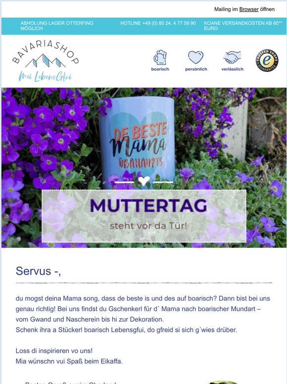 Mama i mog di! - boarische Muttertagsgeschenke