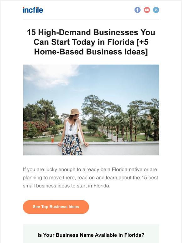 15 High-Demand Businesses You Can Start Today in Florida [+5 Home-Based Business Ideas]