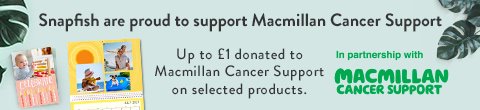 Snapfish are proud to support Macmillan Cancer Support
