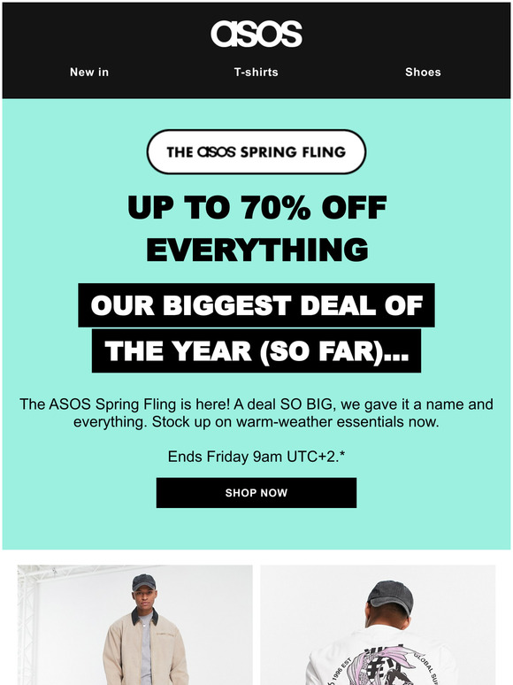 asos 70 percent off