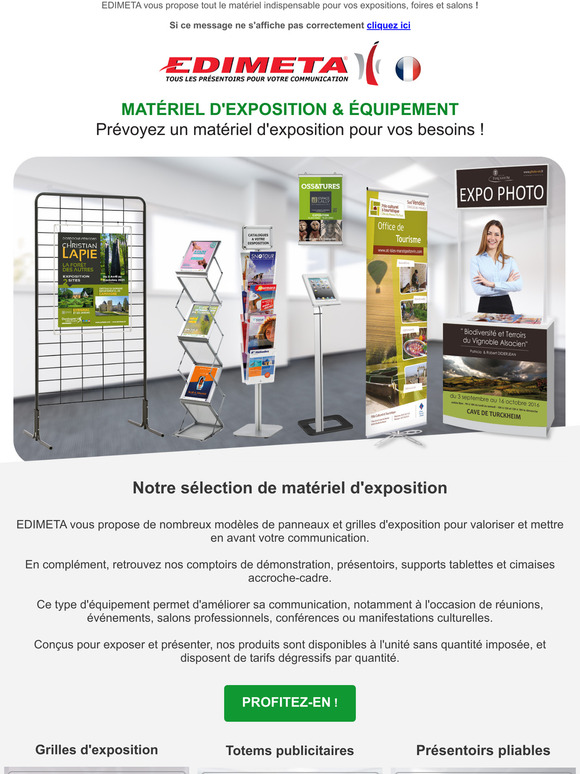 Tout le matriel indispensable pour vos expositions, foires et salons !