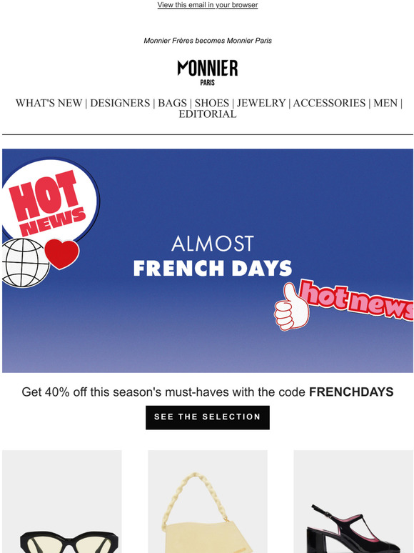 Almost French Days : 40% off this season's must-haves