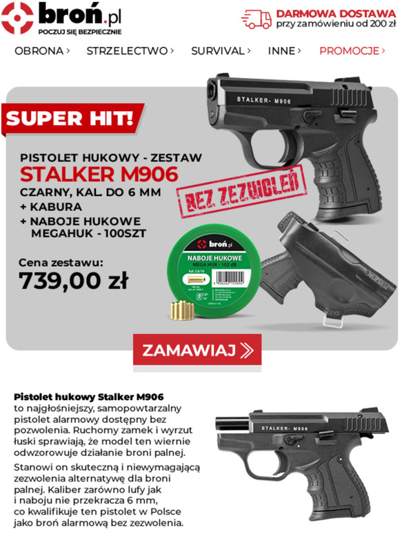 Bron.pl: Nie masz jeszcze pistoletu hukowego STALKER M906? A zatem ...