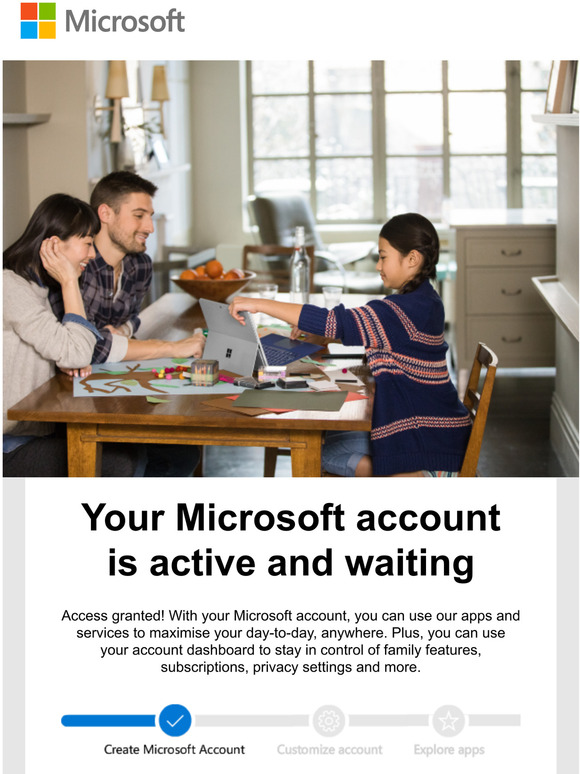 Confirmation: Your Microsoft account is waiting
