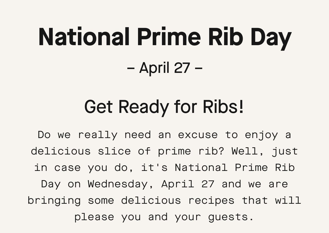 Get ready for ribs