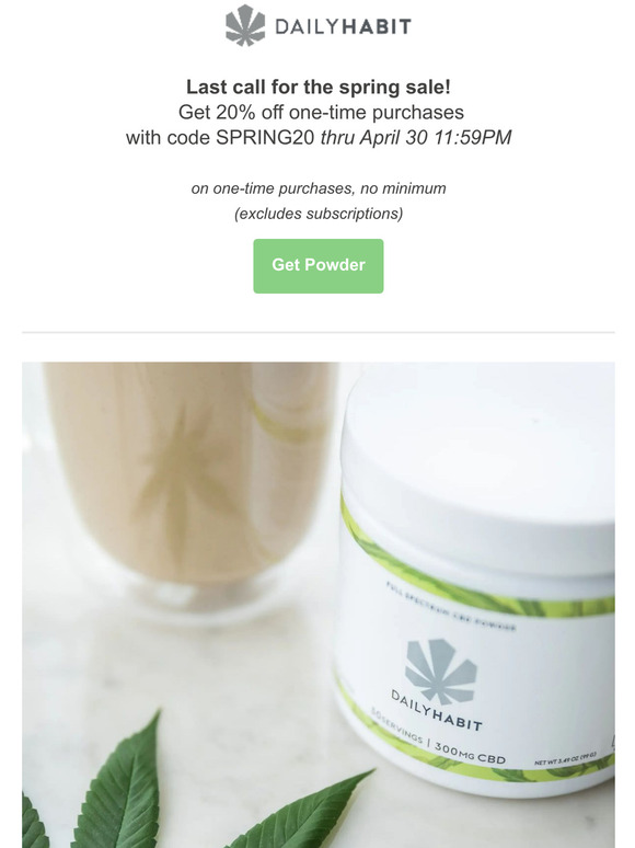 Get 20% off for spring