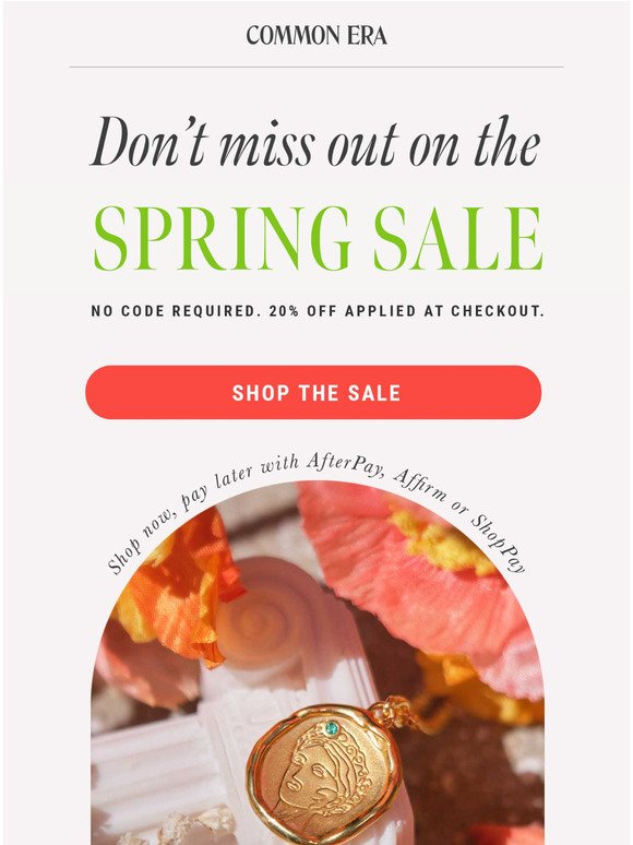 Don't miss out on the Spring Sale!!