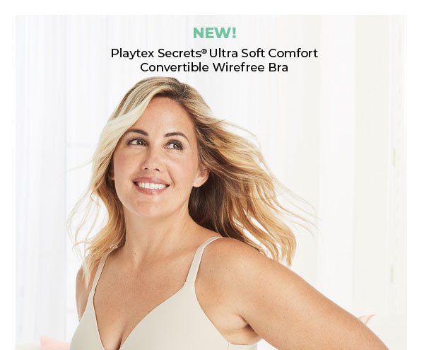 Playtex Secrets Ultra Soft Comfort Convertible Wirefree Bra