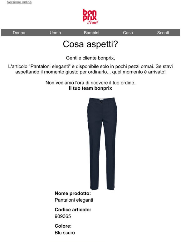 Bonprix: L'articolo che ti piace sta terminando! | Milled