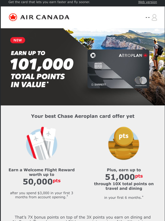 Air Canada: Earn up to 101,000 total points in value with the new Chase ...