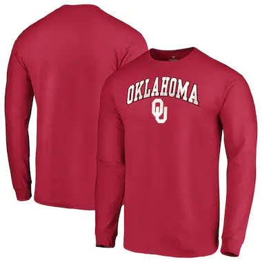 Men's Fanatics Branded Cardinal Oklahoma Sooners Campus Long Sleeve T-Shirt