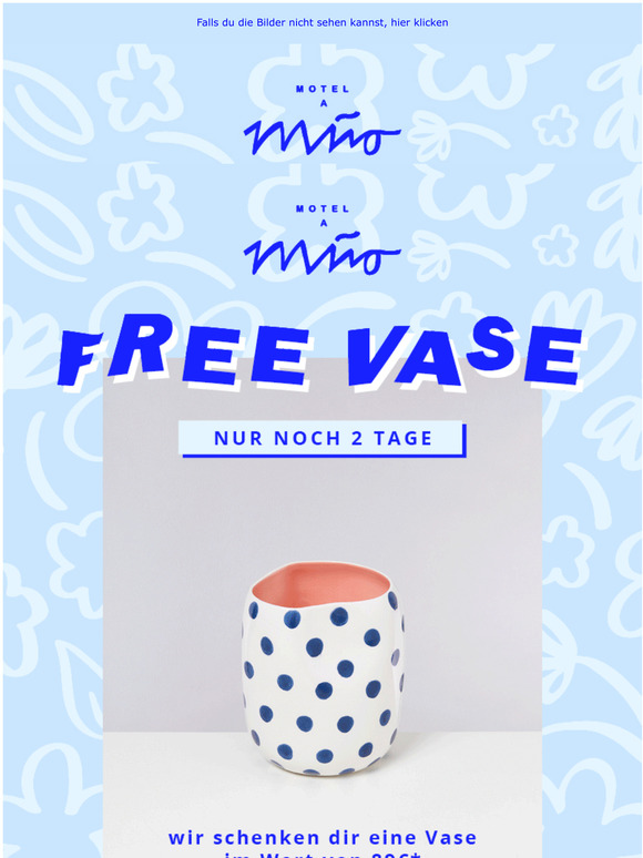 Motel a Miio DE Vase for free im Wert von 89 Milled