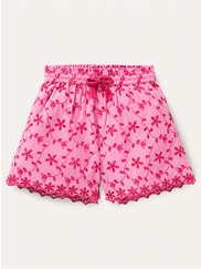 Short à broderie anglaise - Bright Petal Pink