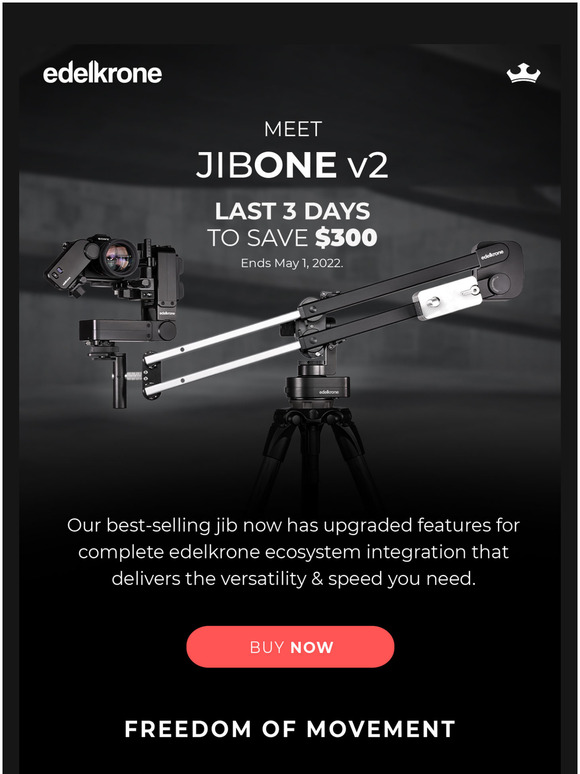 Last 3 days to own NEW JibONE v2 for less!