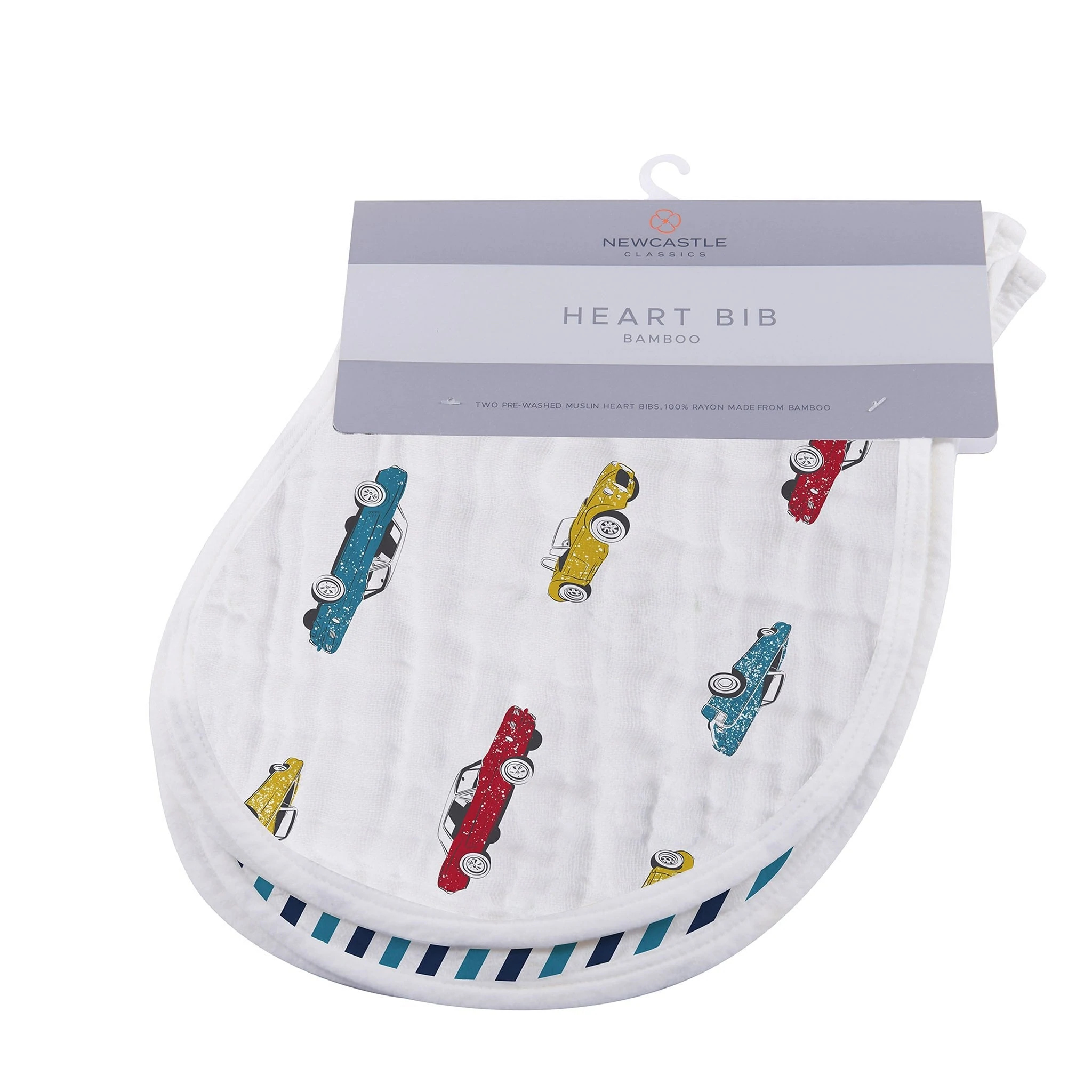 Image of Ultimate Road Trip Bamboo Heart Bib 2PK