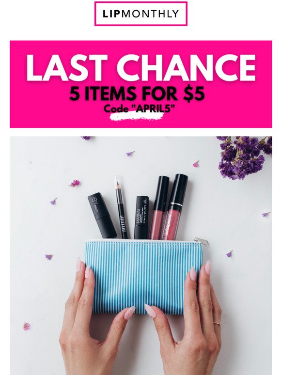 LAST CHANCE: 5 Items for $5