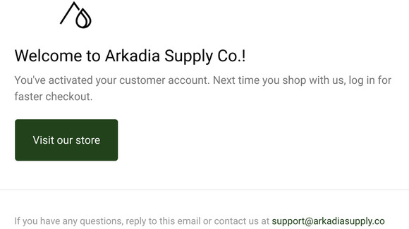 Customer account confirmation