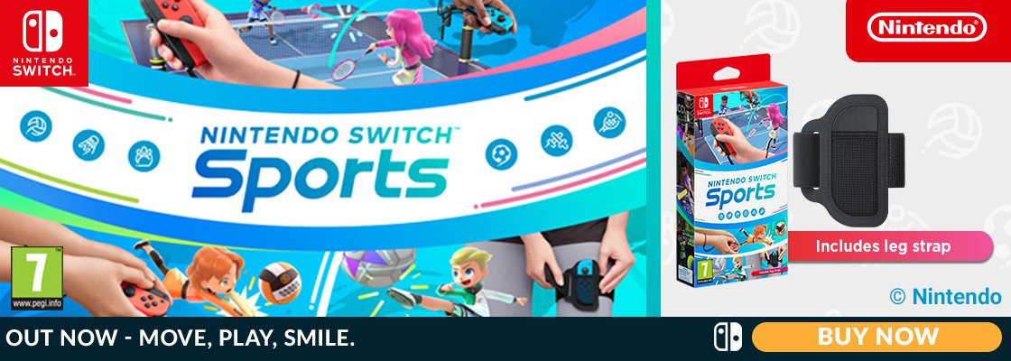 'Nintendo Switch Sports with FREE Wristband' - Out NOW!
