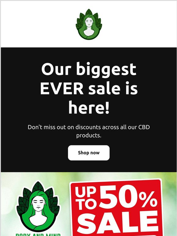 Up to 50% OFF All CBD Products