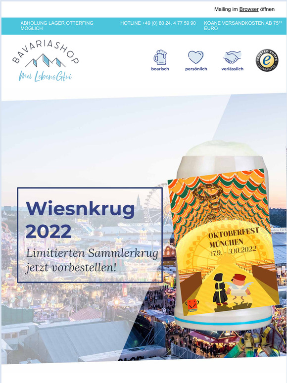  Sammlerkrug der Wiesn 2022 - Jetzt vorbestellen!