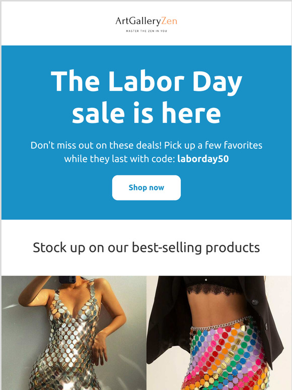 Labor Day Blowout Sale | 50% Off Whole Shop