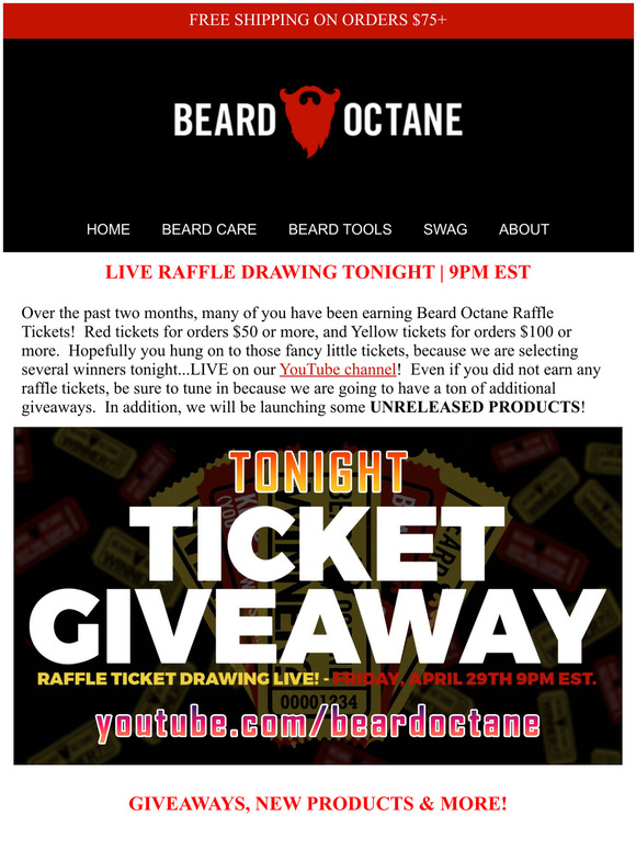 Win BIG Tonight during Our Live Raffle Ticket Stream Tonight!