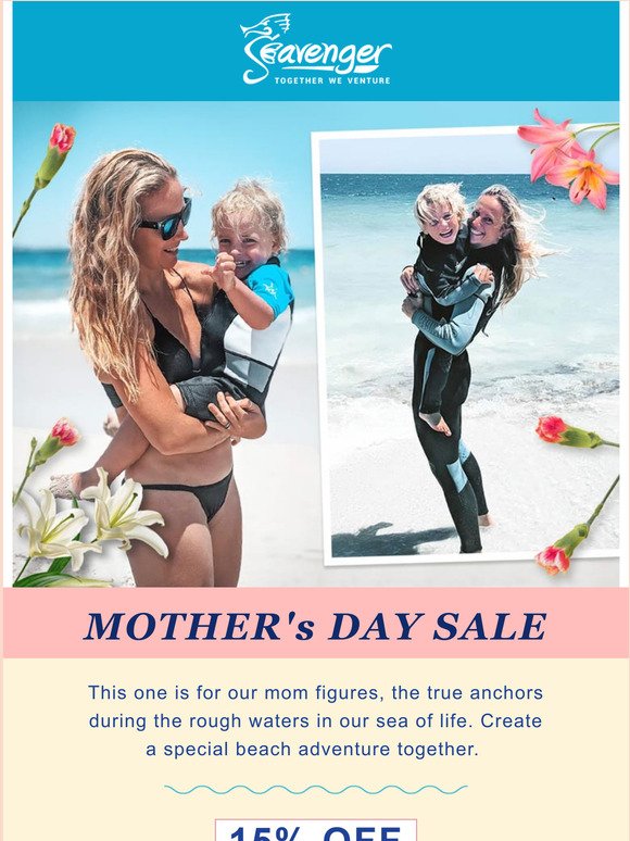Get 15% OFF your Mother's Day gift!