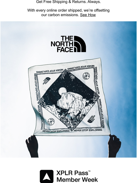 The North Face XPLR Pass exclusive get a free gift on orders over 125 Milled