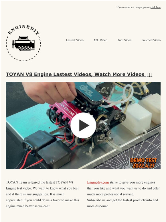 Enginediy How To Start V8 Engine from TOYAN & EngineDIY Team Milled