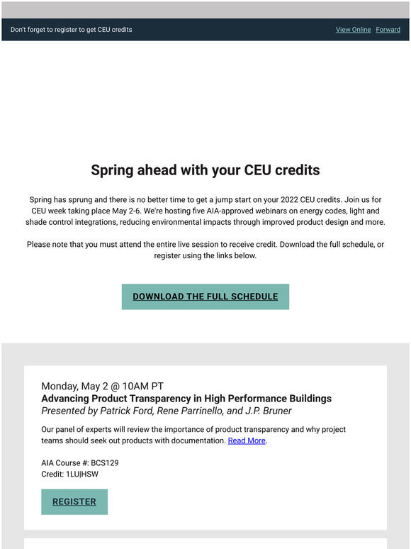 Starting Monday! CEU Week