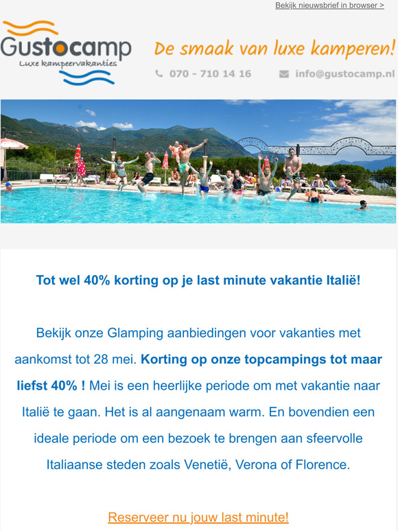 Last minute vakantie in Mei