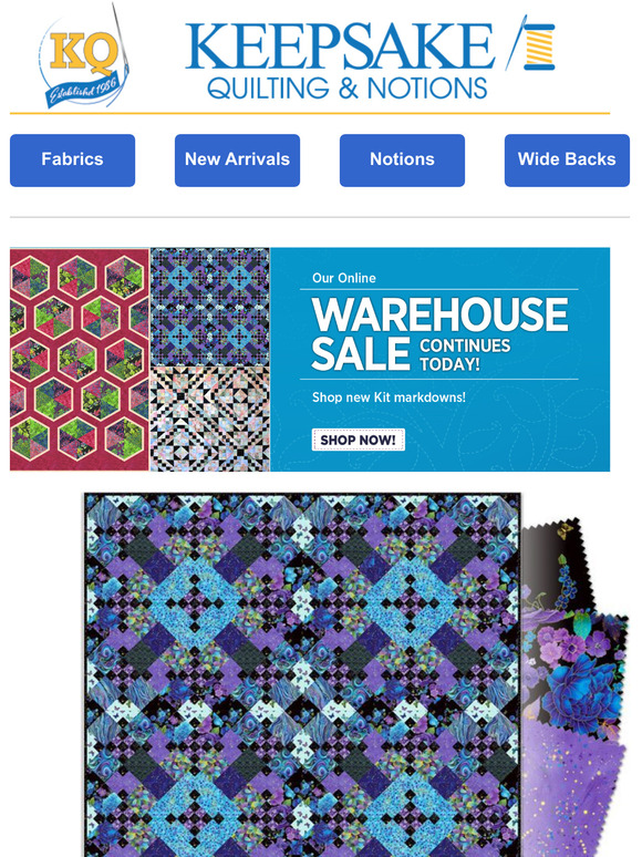 Keepsake Quilting Our Online Warehouse Sale Continues! Milled