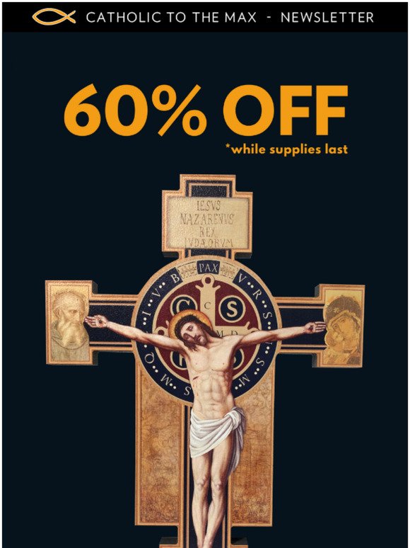60% off SALE on Benedictine Crosses