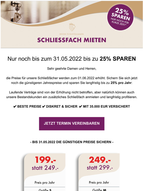 Letzte Chance  Jetzt noch bis zu 25% sparen!